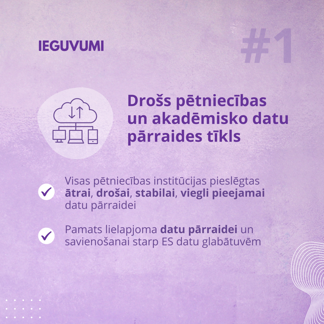 Ievuvums #1 - Drošs pētniecības un akadēmisko datu pārraides tīkls