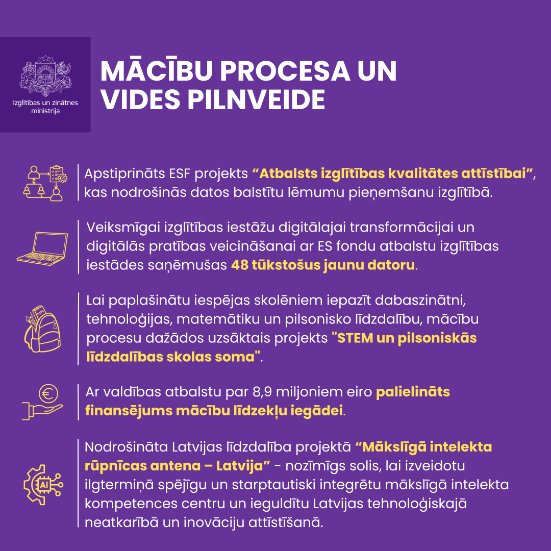 Mācību procesa un vides pilnveide