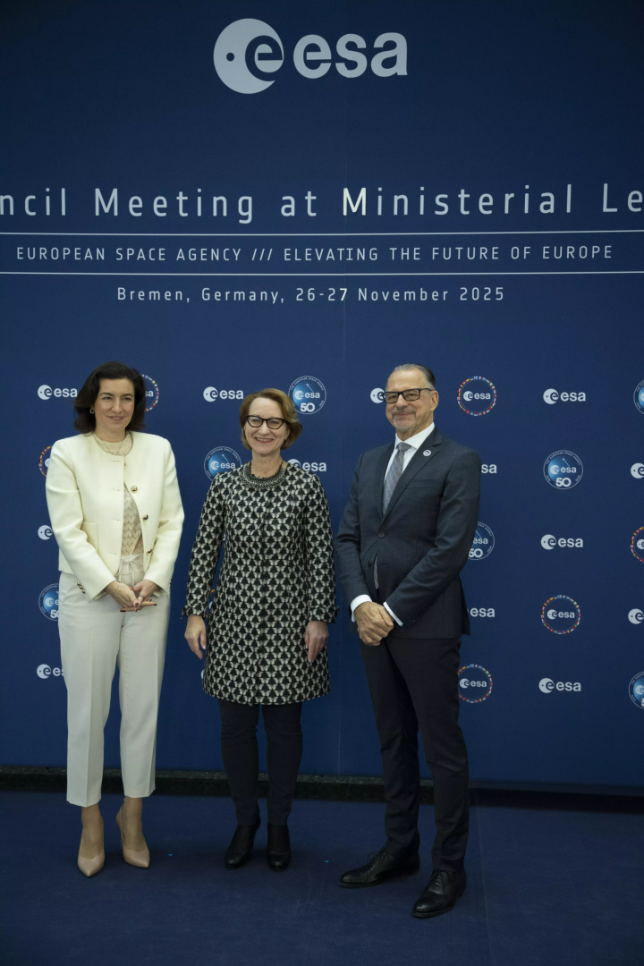 IZM ministre Dace Melbārde Eiropas Kosmosa aģentūras Ministru padomes sanāksmē Brēmenē