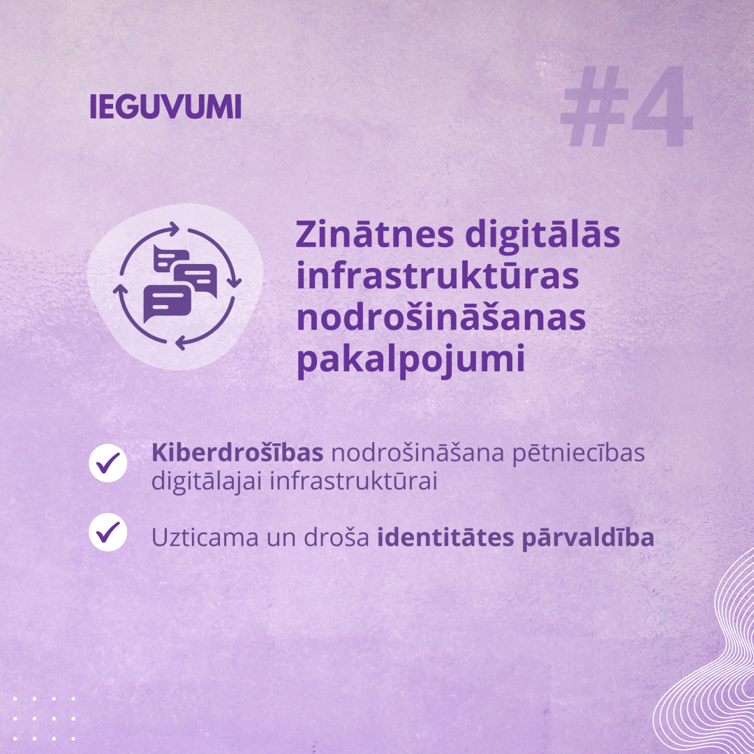 Ievuvums #4 - Zinātnes digitālās infrastruktūras nodrošināšanas pakalpojumi