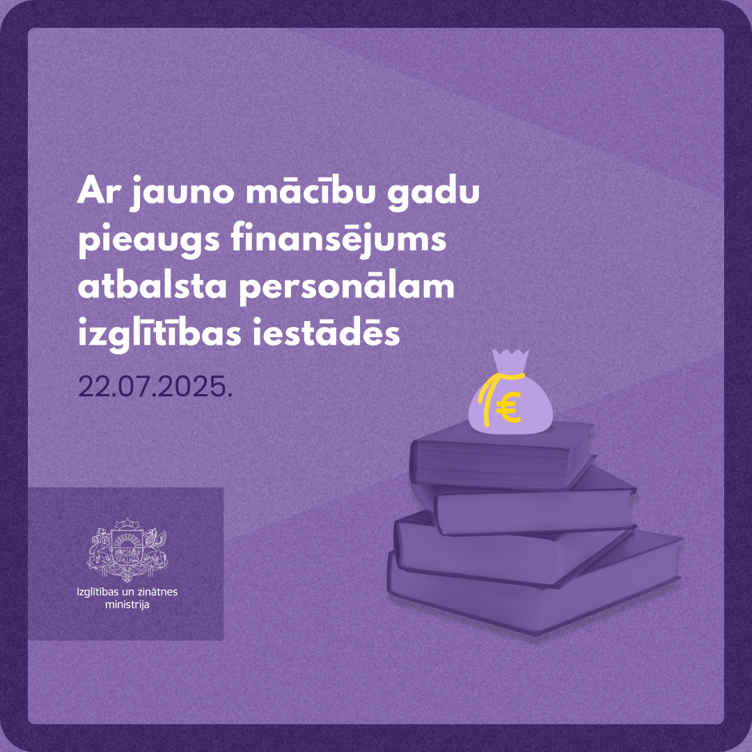 Ar jauno mācību gadu pieaugs finansējums atbalsta personālam izglītības iestādēs vizuālis – virsraksts