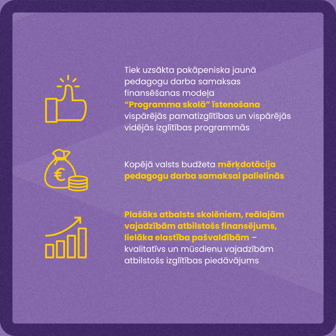 Ar jauno mācību gadu pieaugs finansējums atbalsta personālam izglītības iestādēs vizuālis – ieguvumi