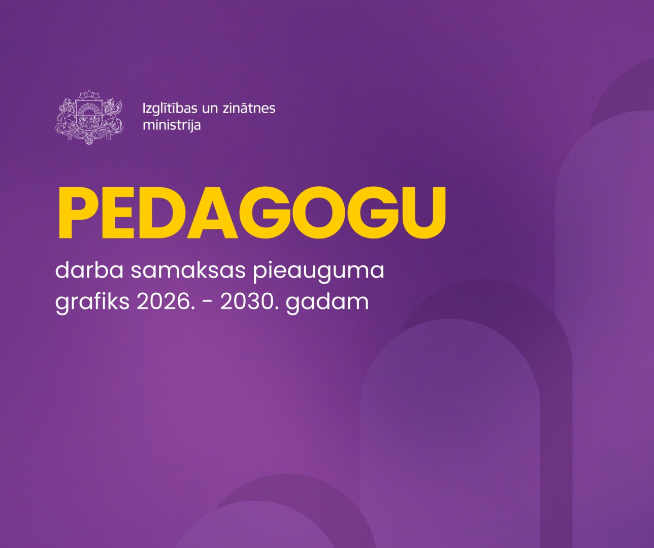 Pedagogu darba samaksas pieauguma grafiks 2026. - 2030. gadam