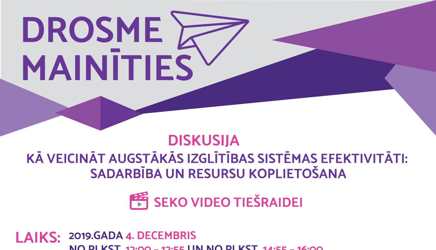 4. decembrī izglītības jomas eksperti diskutēs par sadarbības un resursu koplietošanas iespējām augstākajā izglītībā