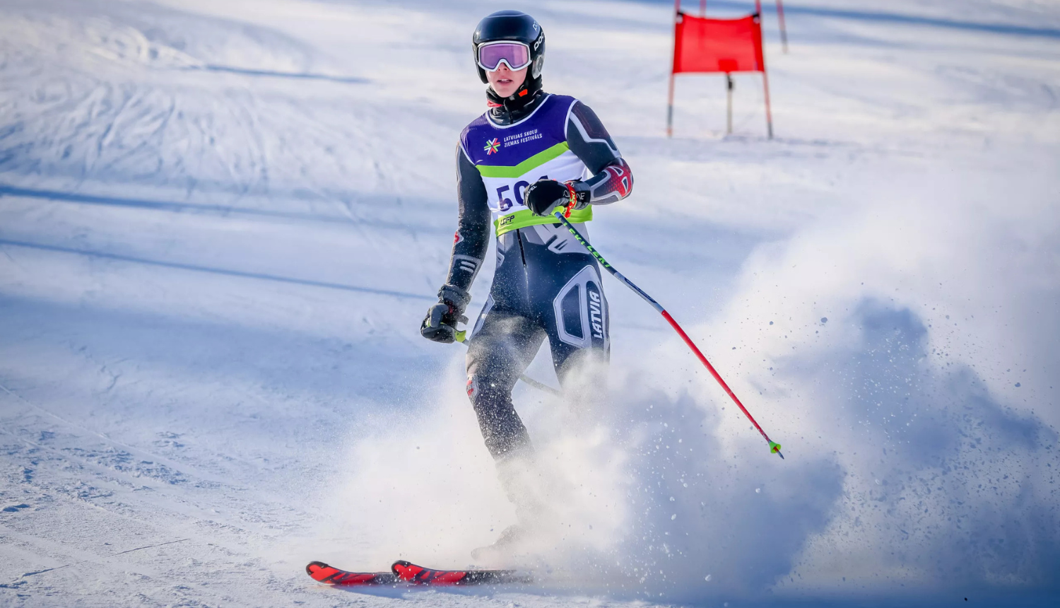 Kalnu slēpotājs. Foto: Santa Sinka.