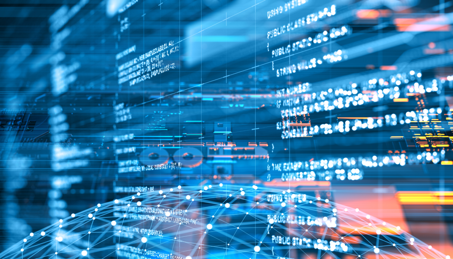 Digitāls attēls ar planētu un datiem