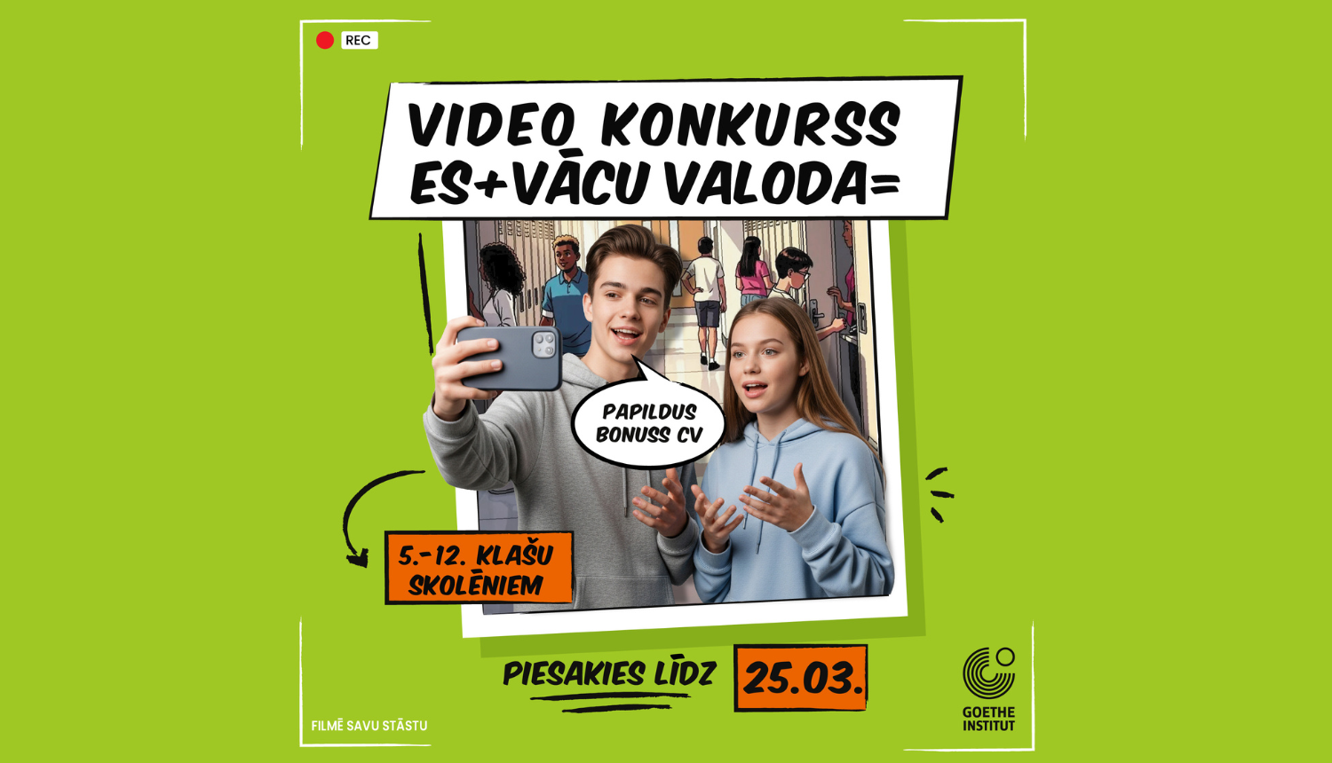 Video konkurss skolēniem „Es + vācu valoda = …“