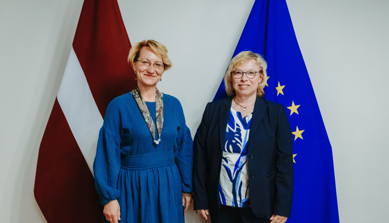 IZM ministre Dace Melbārde ar Vācijas vēstnieci Latvijā V.E. Gudrunu Maslohu