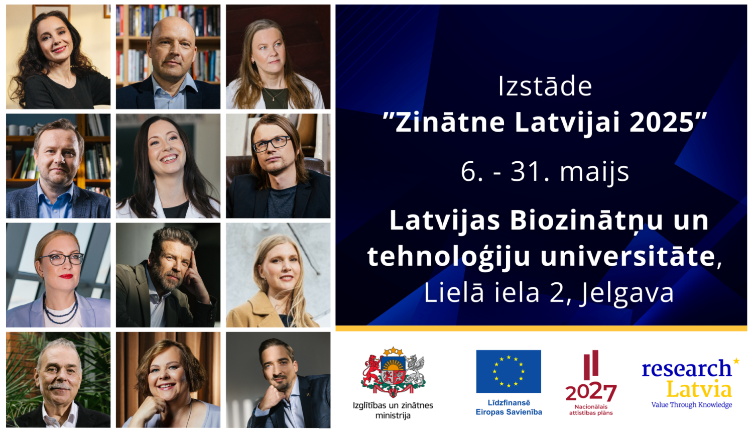LBTU ceļojošā izstāde "Zinātne Latvijai 2025" 06.-31.05., Latvijas Biozinātņu un tehnoloģiju universitāte, Lielā iela 2, Jelgava