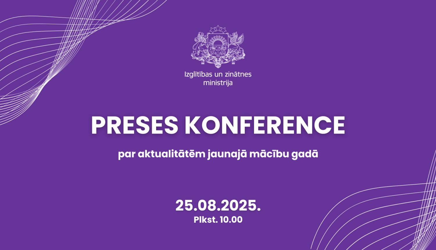 Preses konference par aktualitātēm jaunajā mācību gadā