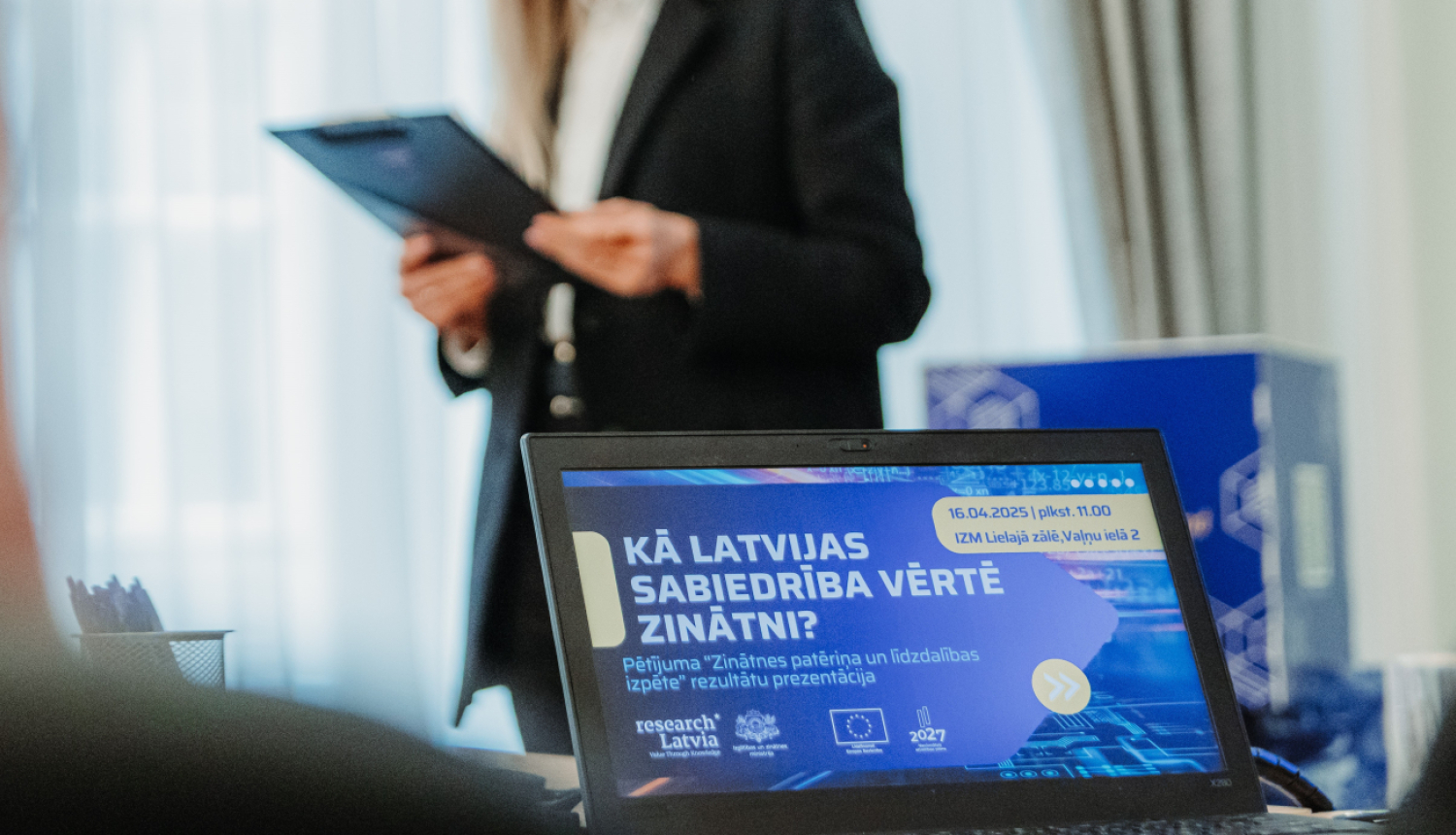 Presentation event of the monitoring "Science Consumption and Participation Study". 