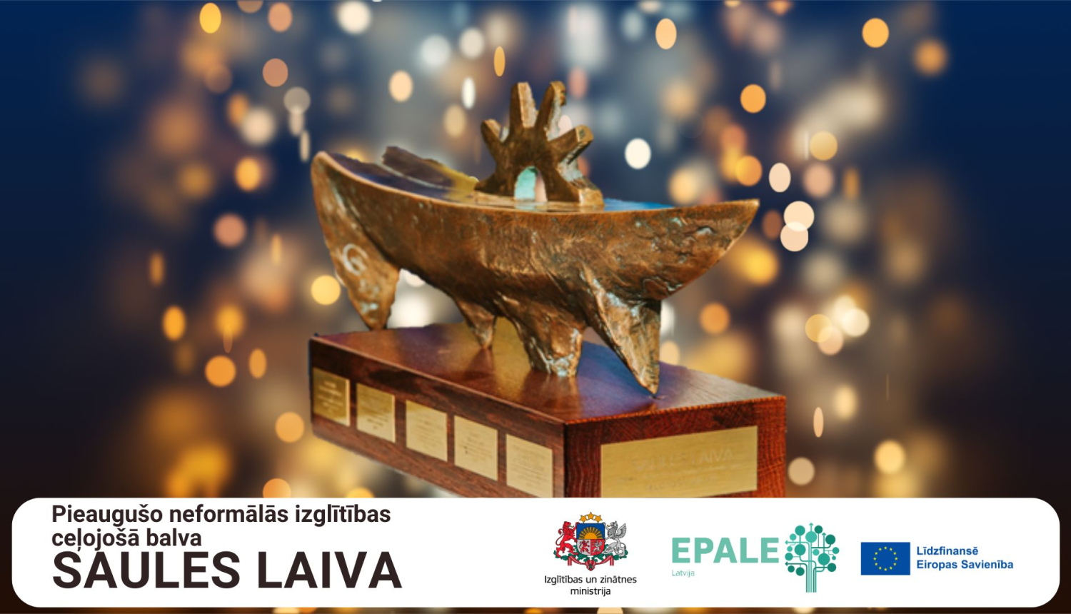 Saules balvas apbalvojums - laivas formā izveidota figūra