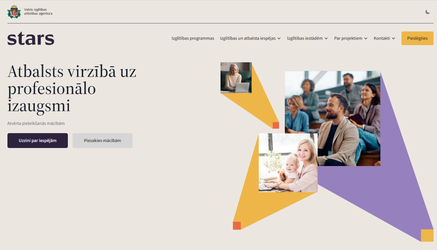 Stars_Individuālo mācību kontu pieejas vizuālis