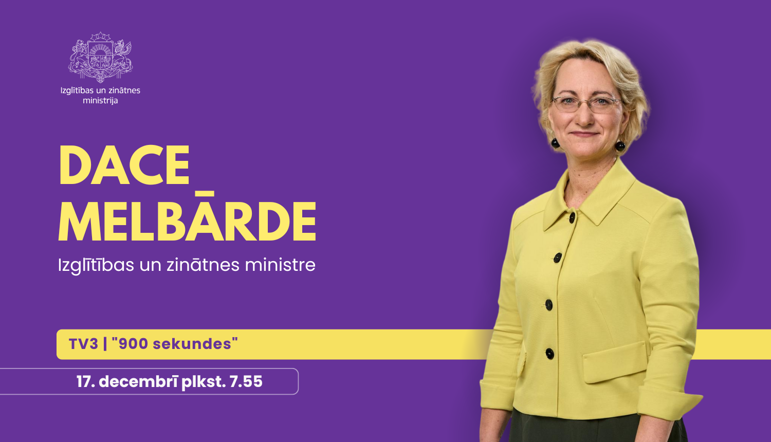 Izglītības un zinātnes ministre Dace Melbārde