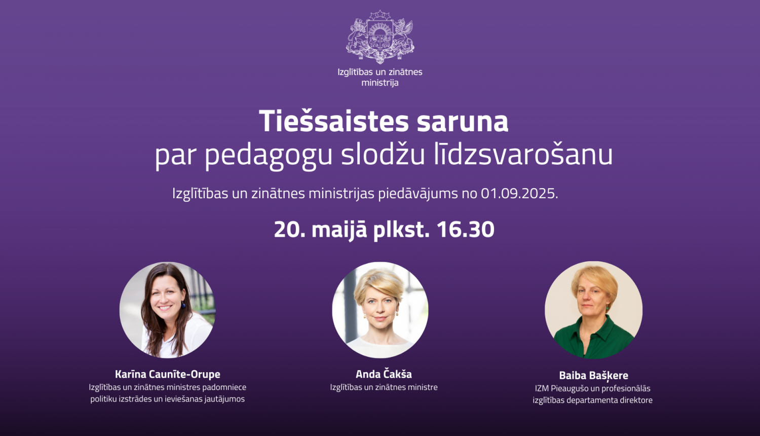 Tiešsaistes saruna par pedagogu slodžu līdzsvarošanu